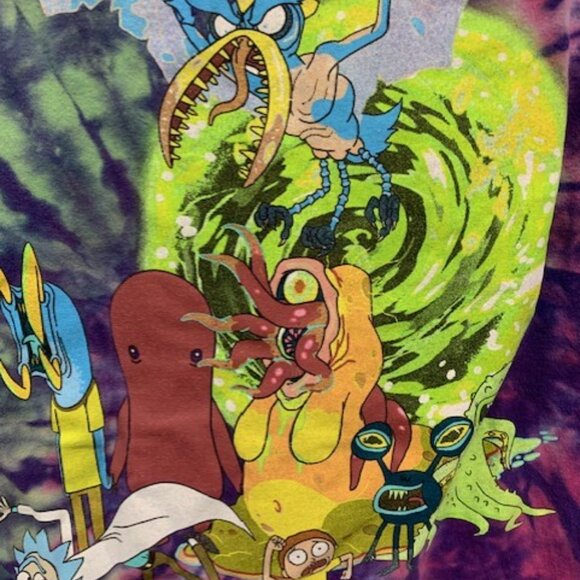 WOMENS TYE -DYE RICK & MORTY TEE - Picture 2 of 4